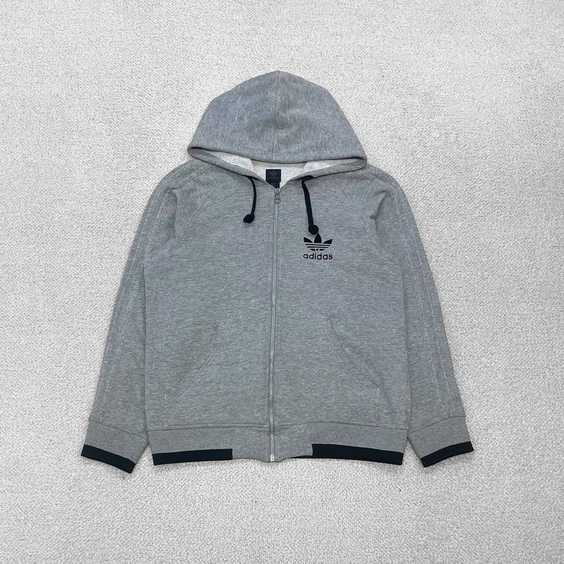 아디다스 불꽃 로고 후드집업 그레이 상품이미지2