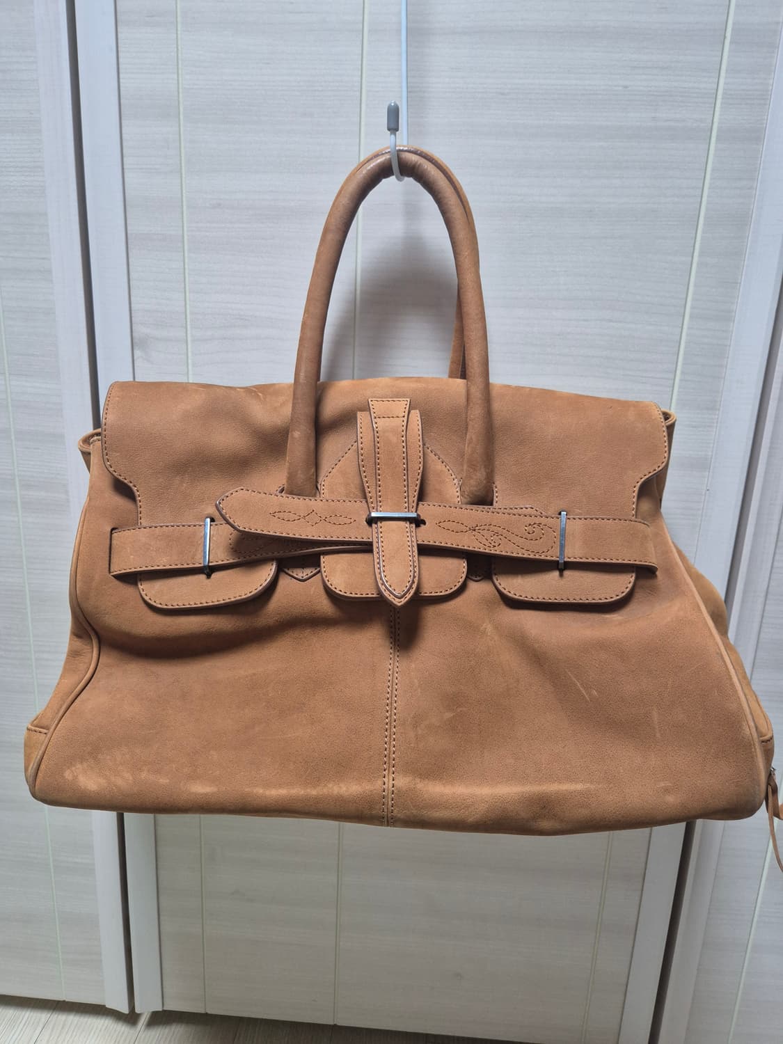 (정품)  골든구스 폴린 스퀘어 토트백 사첼 핸드백 가죽정품 골든구스 폴 상품이미지1