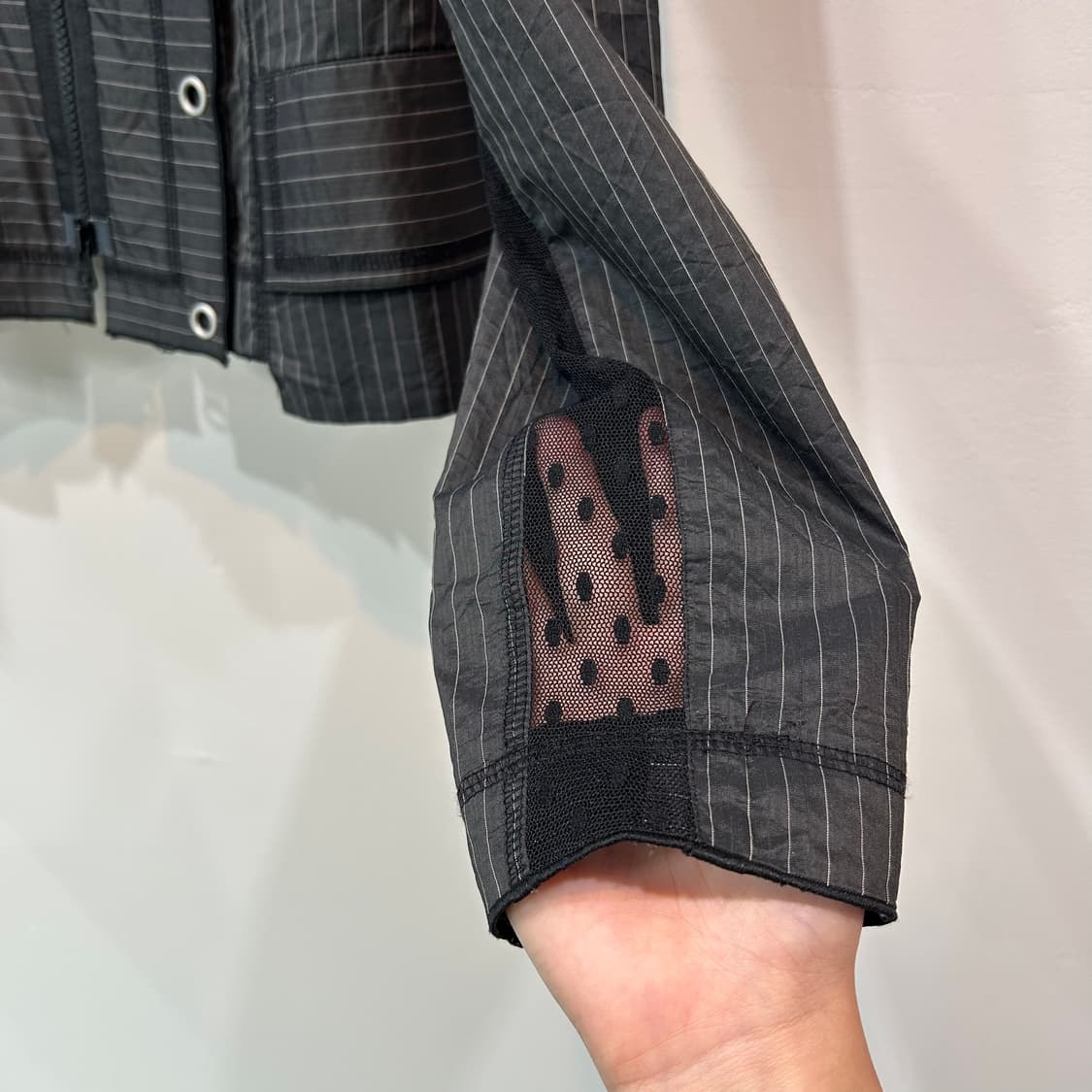블랙 스트라이프 디테일 자켓 상품이미지6