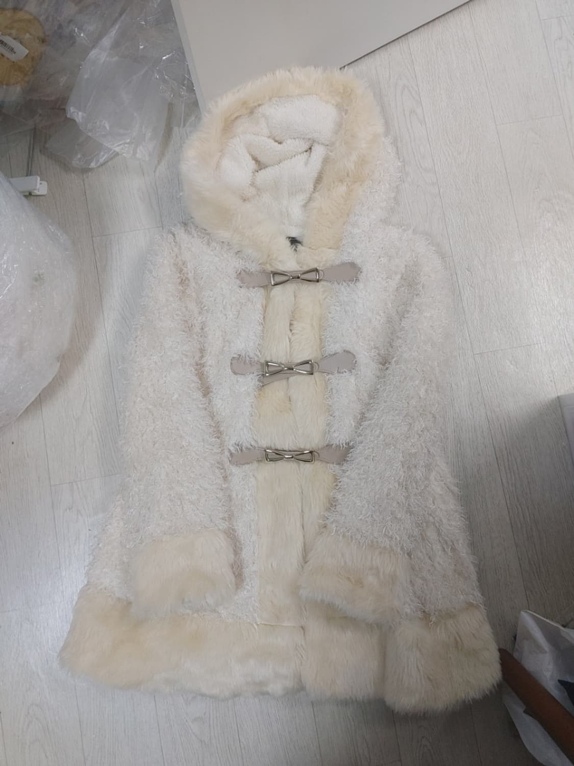 세실맥비 퍼 후드코트 빈티지자켓 달천 대장 y2k 히메로맨틱갸루 핀터깔 상품이미지2