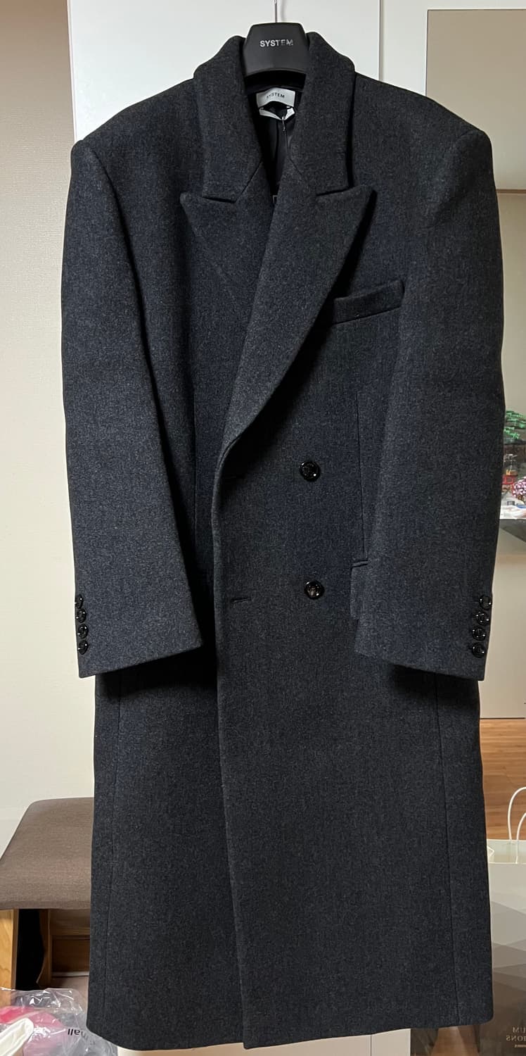 SYSTEM HOMME 파리컬렉션 더블 코트 차콜 105 상품이미지1