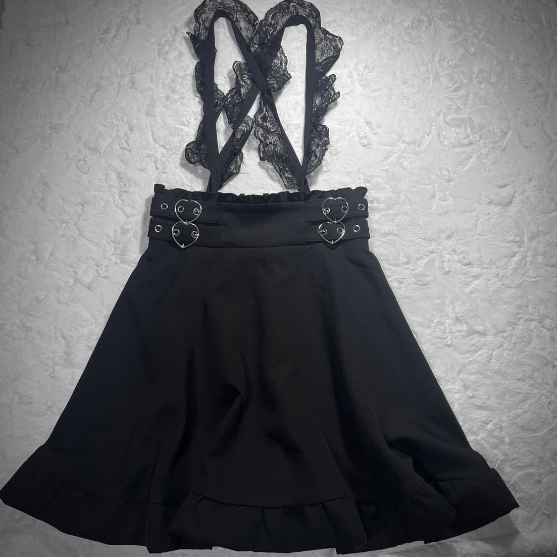 Mars 마즈 서스펜더 하트버클 스커트 양지뢰 고스로리 갸루 상품이미지2