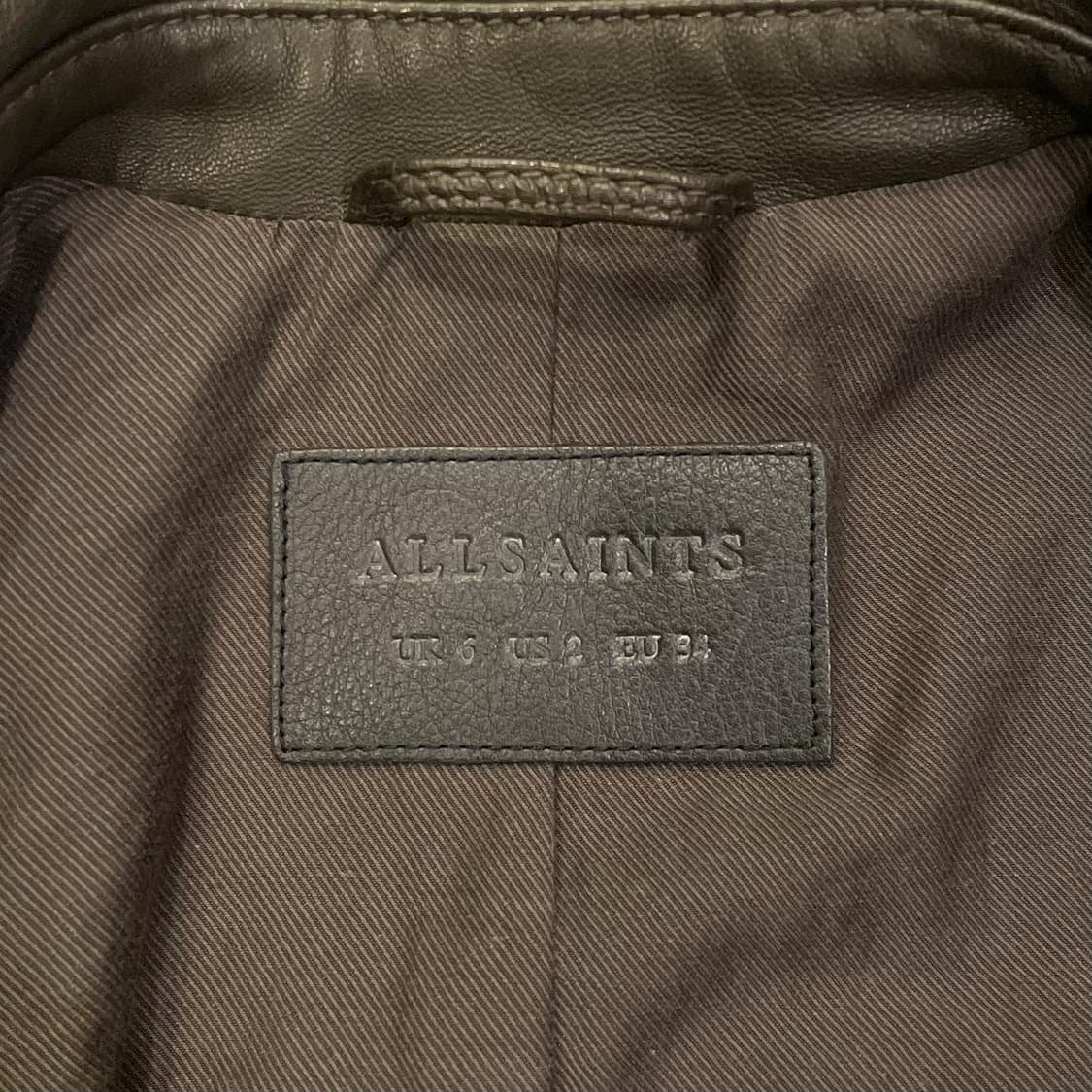 올세인츠 정품 카키 라이더가죽자켓(양가죽) 상품이미지5