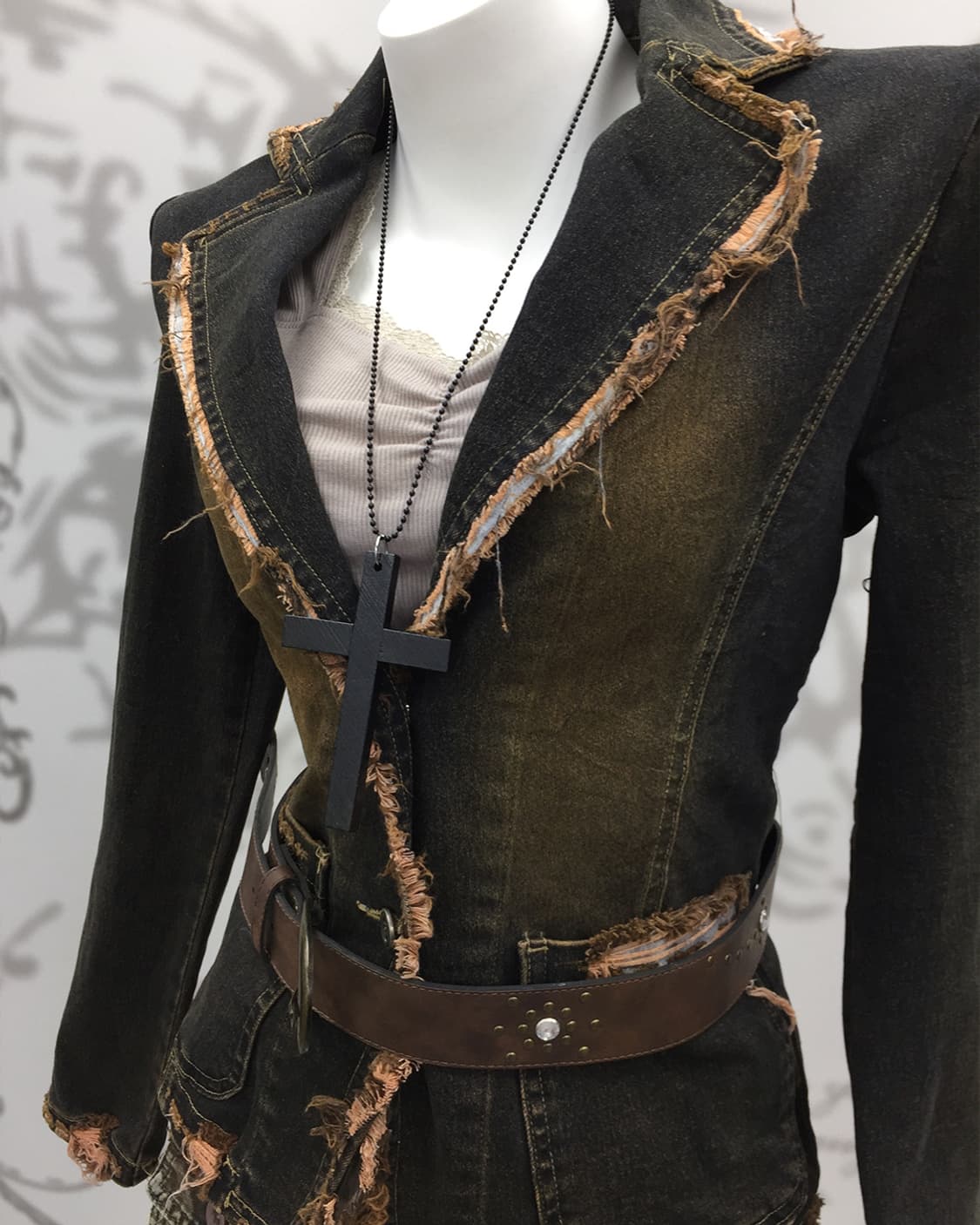 Grunge denim jacket 상품이미지3