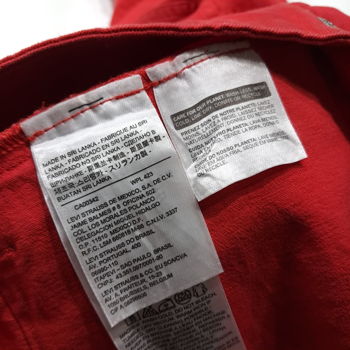 CK037 L 리바이스 70240 레드 데님 자켓 상품이미지6