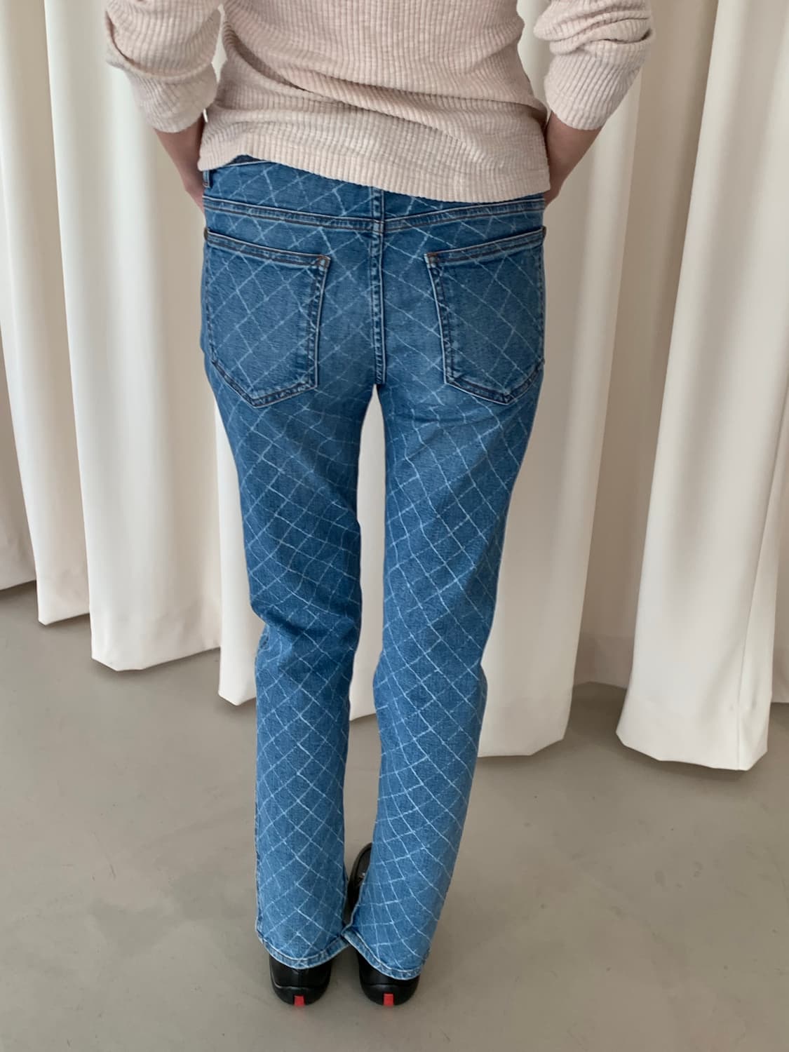 00's "Chanel" diamond pattern Jeans 상품이미지6