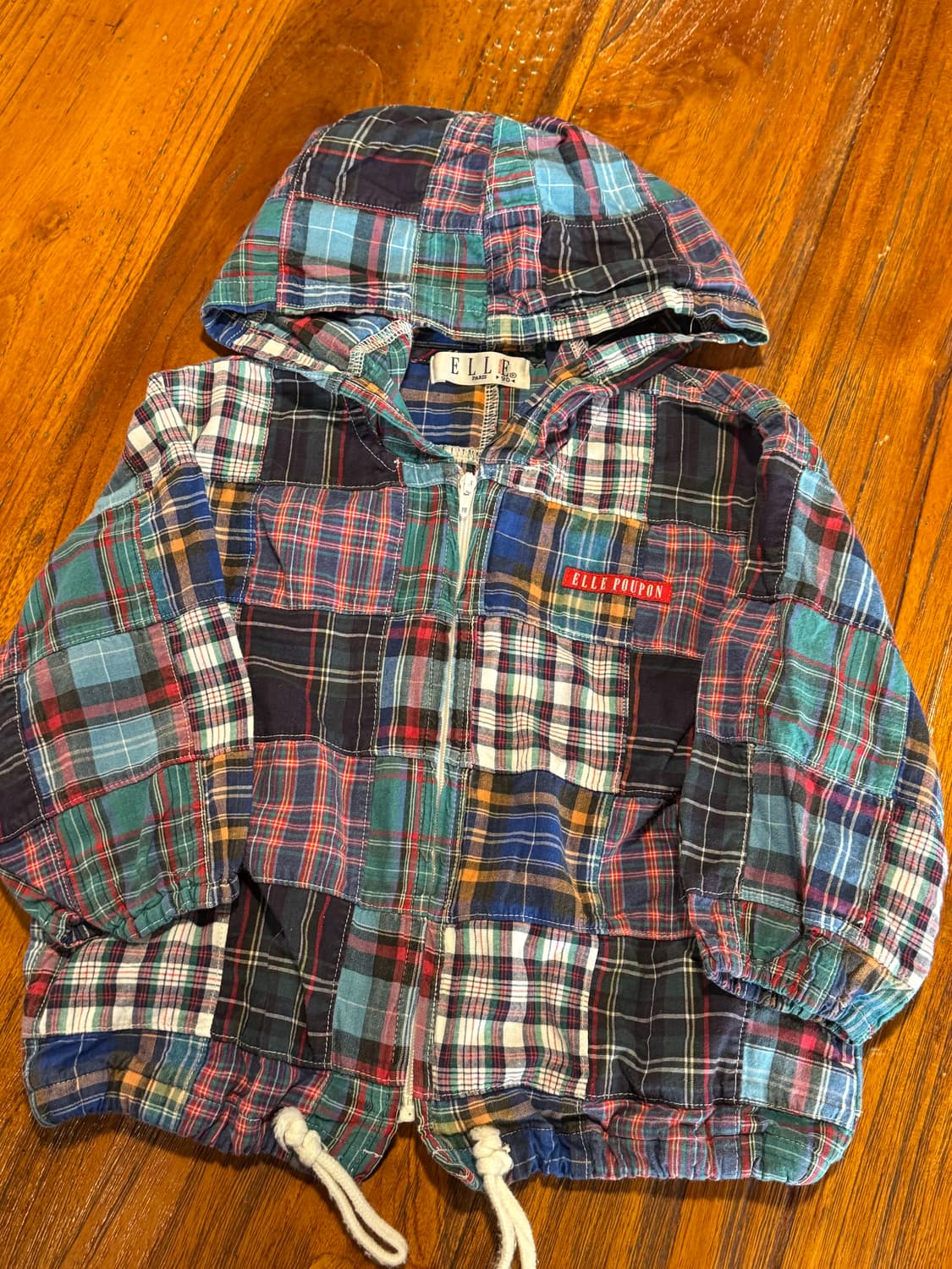 엘르 패치워크 후드집업90 상품이미지1