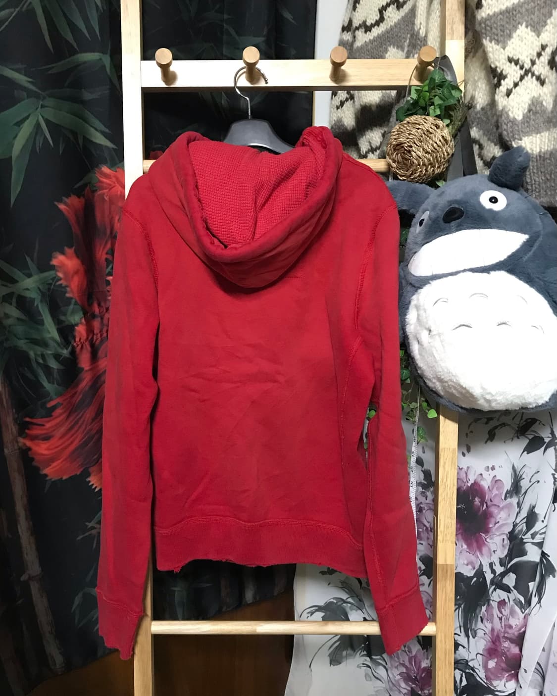 아베크롬비 레드 데미지 스웻 후드집업 상품이미지4