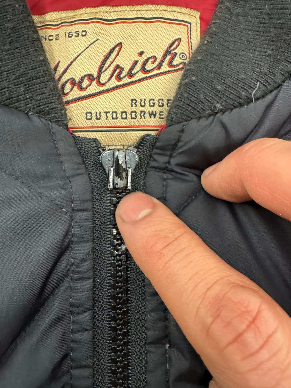 S)울리치 빈티지 다이아 패턴 퀄팅 패딩(지퍼X) 상품이미지6