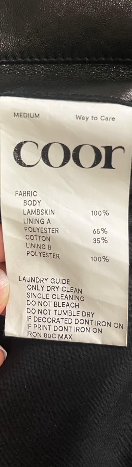 쿠어 램스킨 블루종 블랙 M  상품이미지10