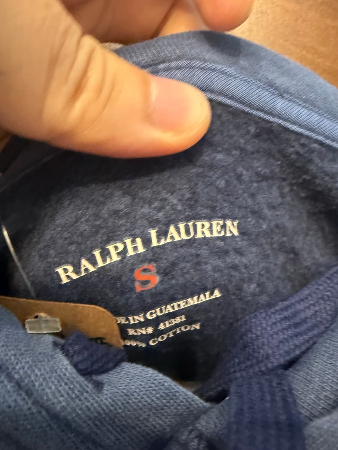 폴로 랄프로렌 새상품 네이비 후드티(스몰) 상품이미지3
