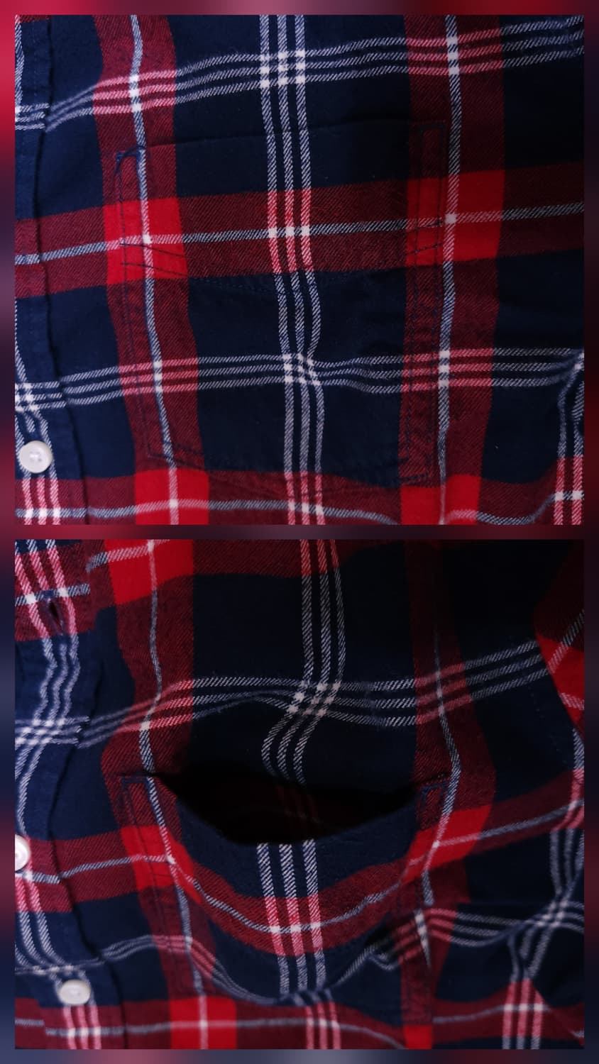 지오다노 코튼 100% 플란넬 패턴 체크셔츠, 긴팔티셔츠 90 상품이미지5