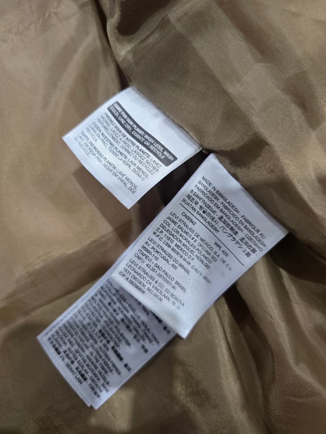 리바이스 퀼팅 베스트 카키 브라운 상품이미지8