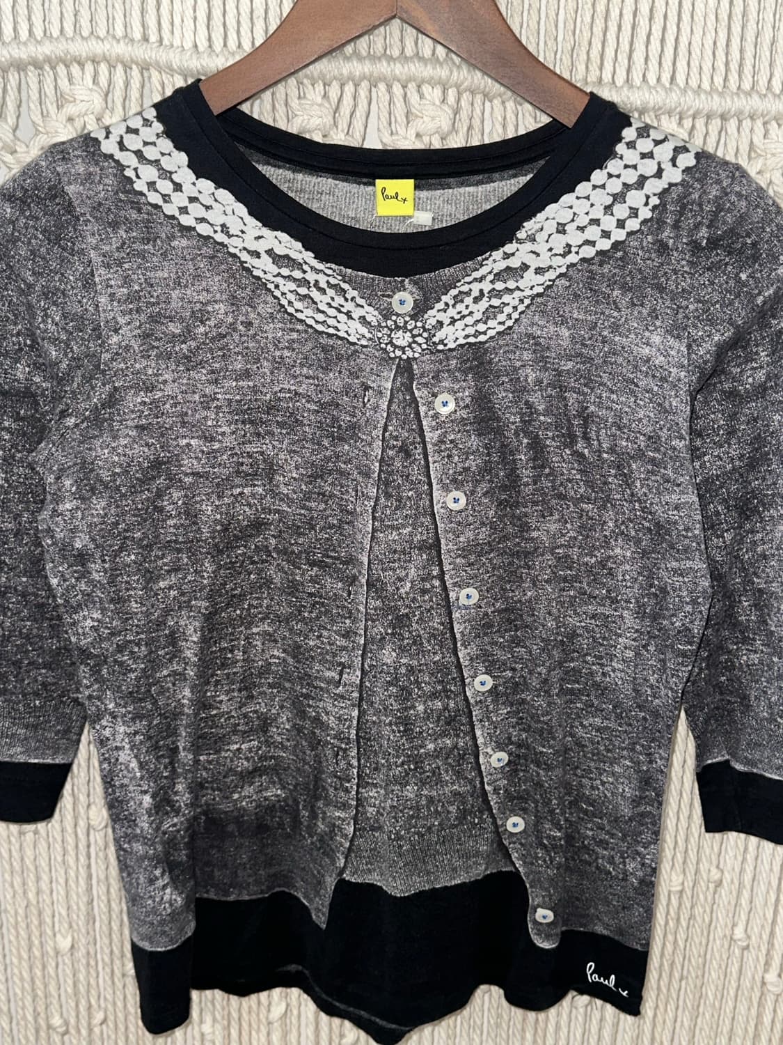 레이스 프린팅 반팔 티셔츠 상품이미지2