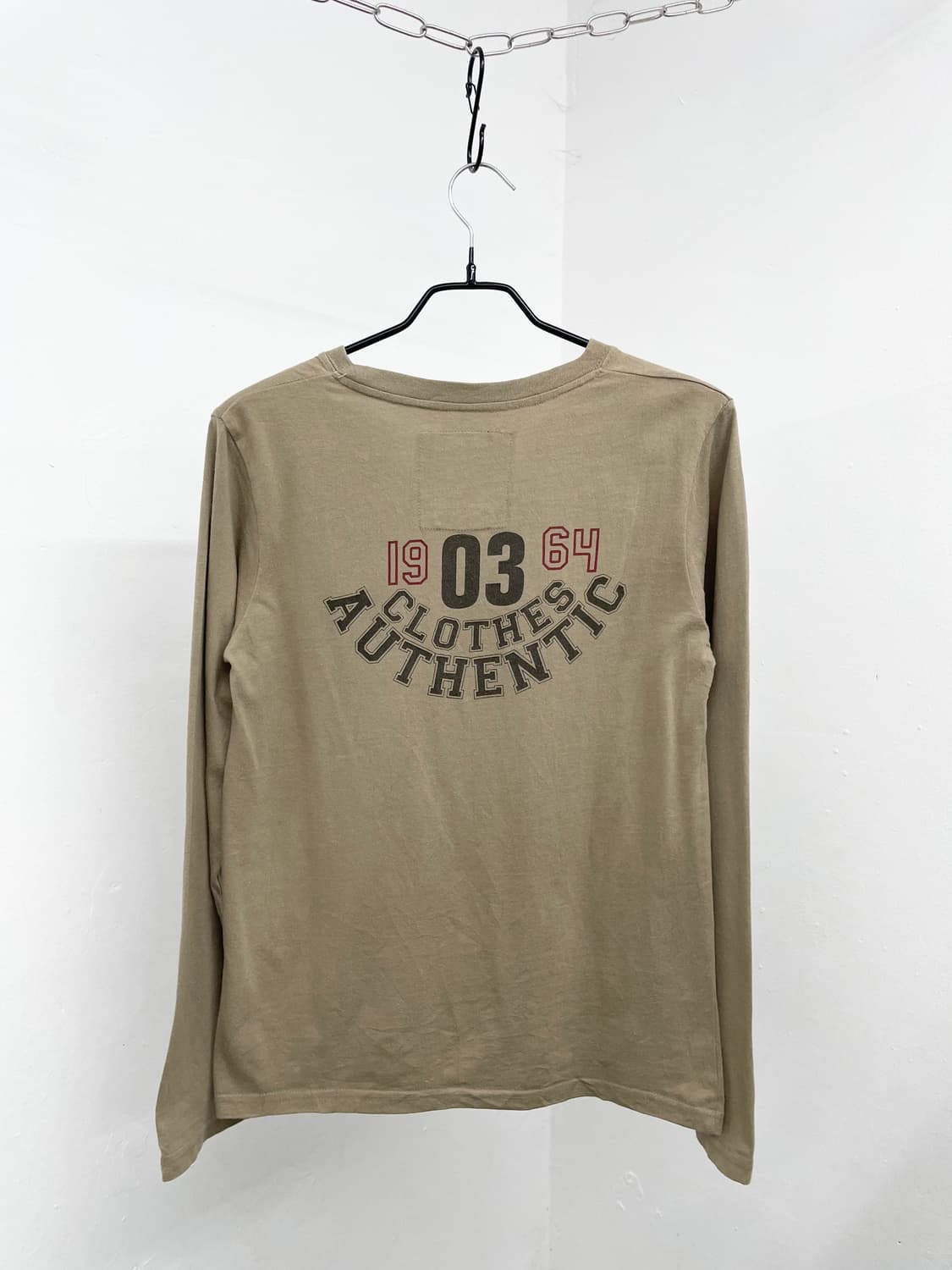 y2k 카키 레터링 슬리브 상품이미지7