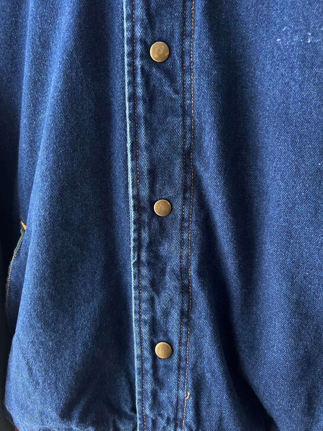 [L]90's WearGuard USA 데님 봄버 바시티 자켓 상품이미지4