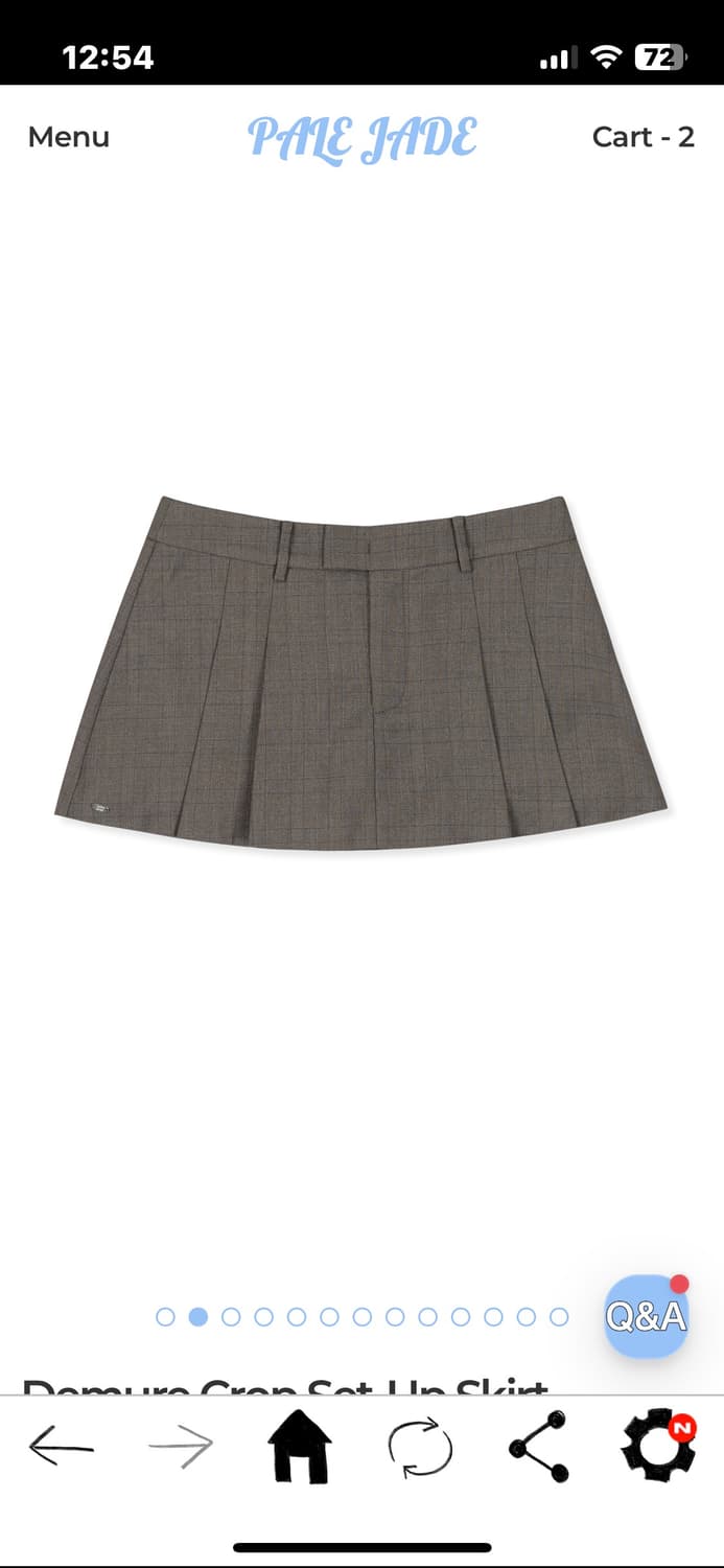 페일제이드 드뮤어 로우라이즈 스커트 상품이미지2