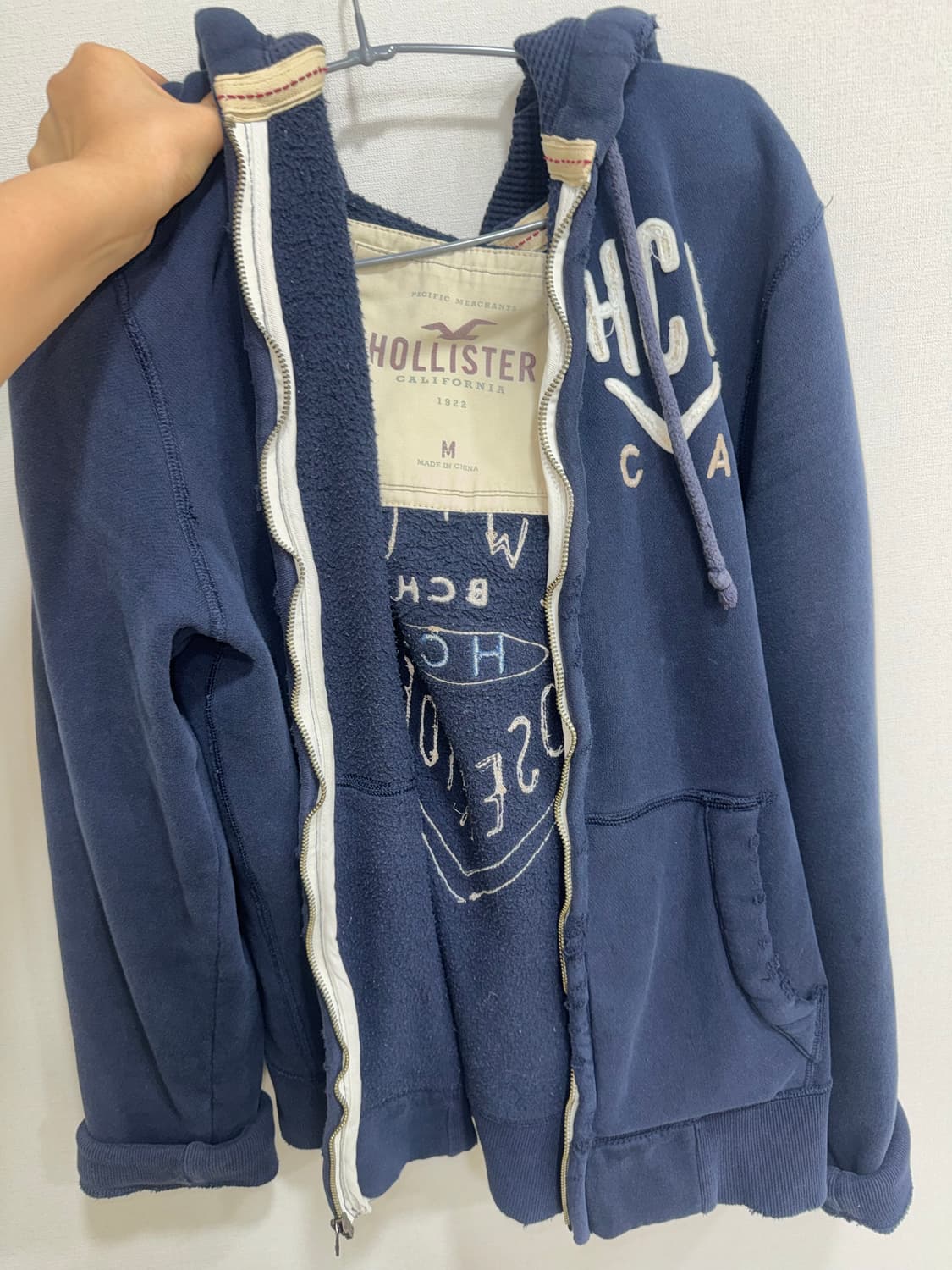 홀리스터 네이비 오버 후드집업 상품이미지1