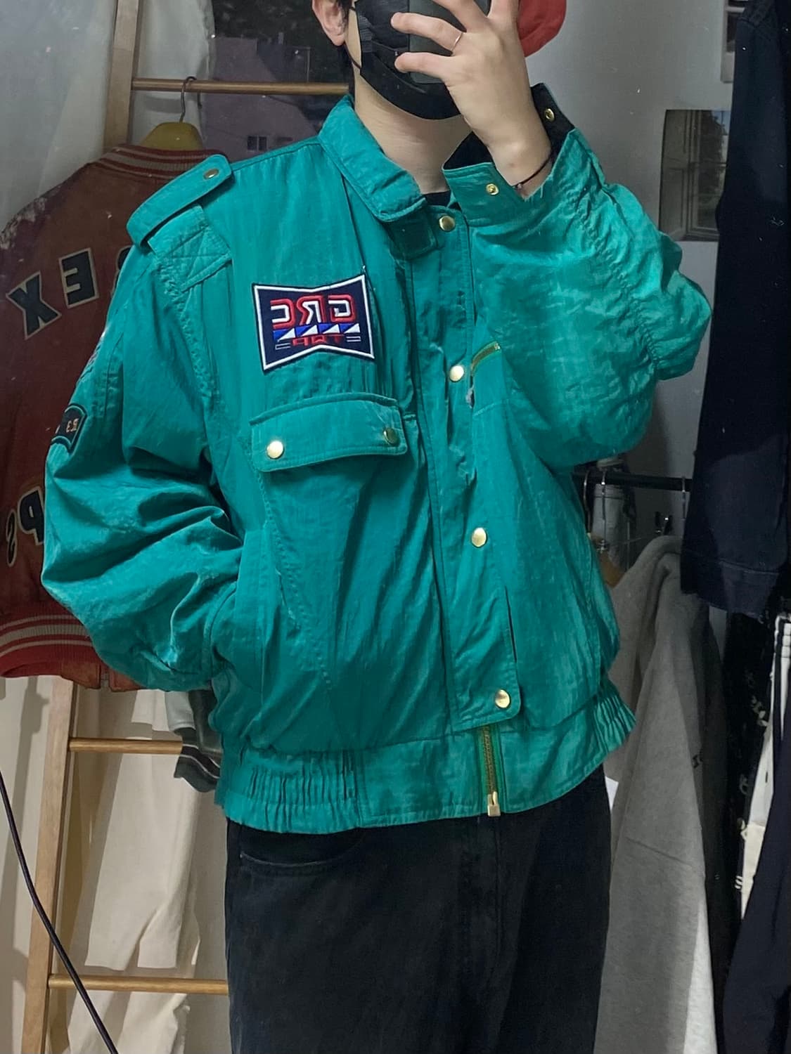 [M] 8-90s SPEED 빈티지 나일론 레이싱 자켓 상품이미지9