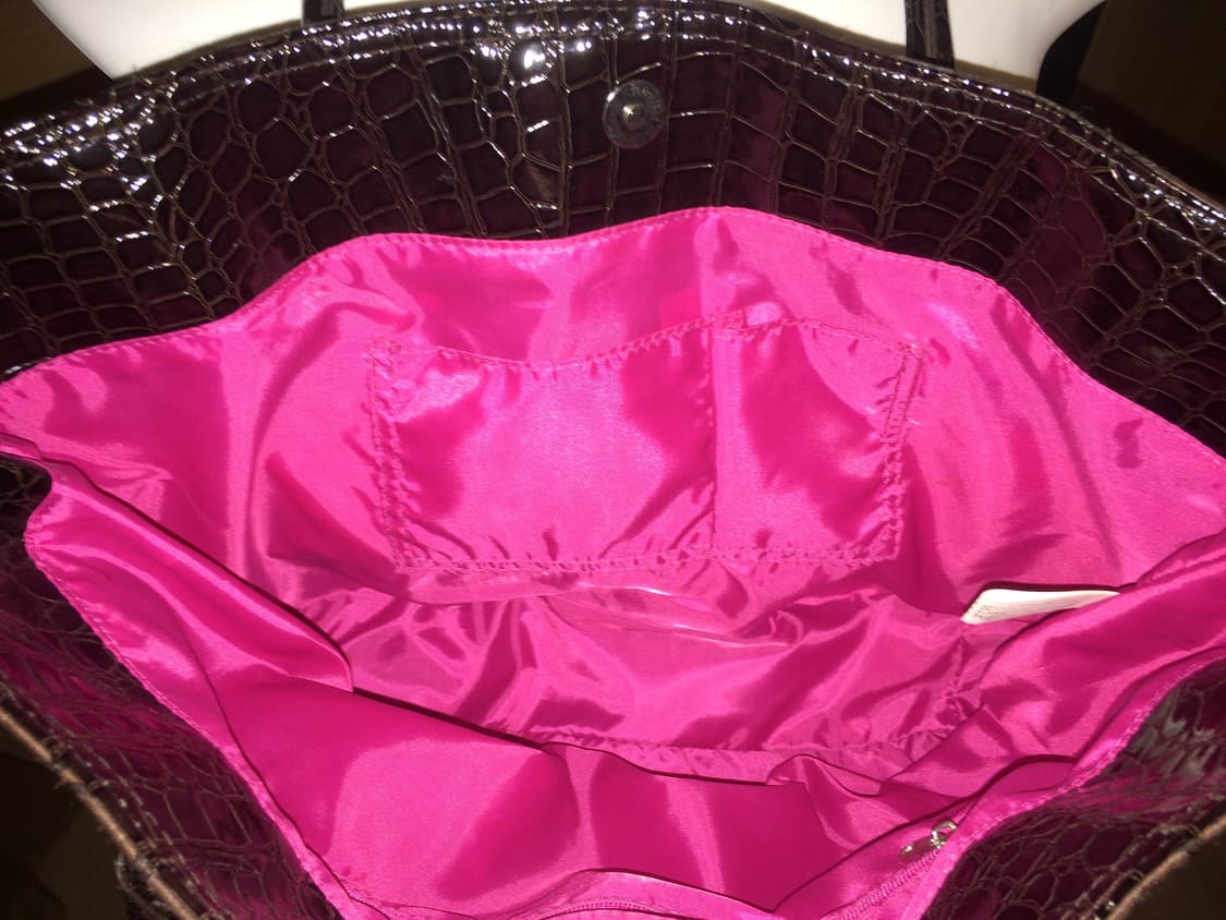 y2k 갸루 하트 패턴 레드 숄더백 브라운 상품이미지3