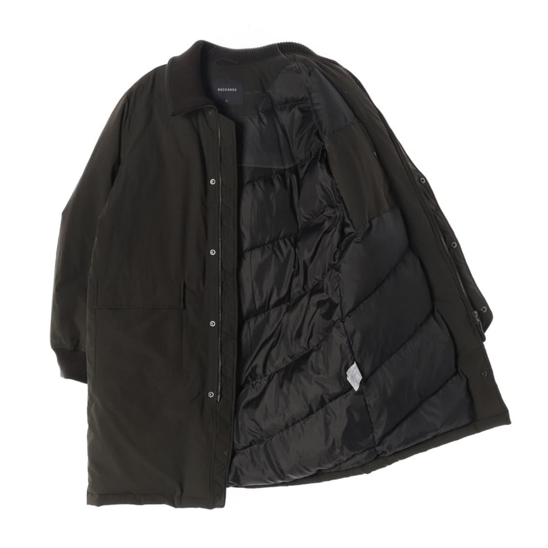 버커루 하이넥 시보리 덕다운 롱 패딩 점퍼 카키 XL 상품이미지2