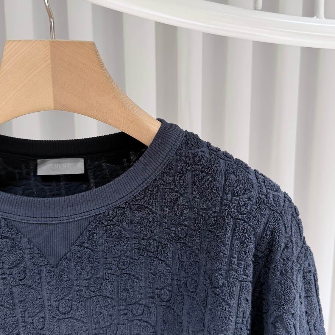(A+/L) / 디올 오블리크 테리코튼 반팔 네이비 상품이미지4