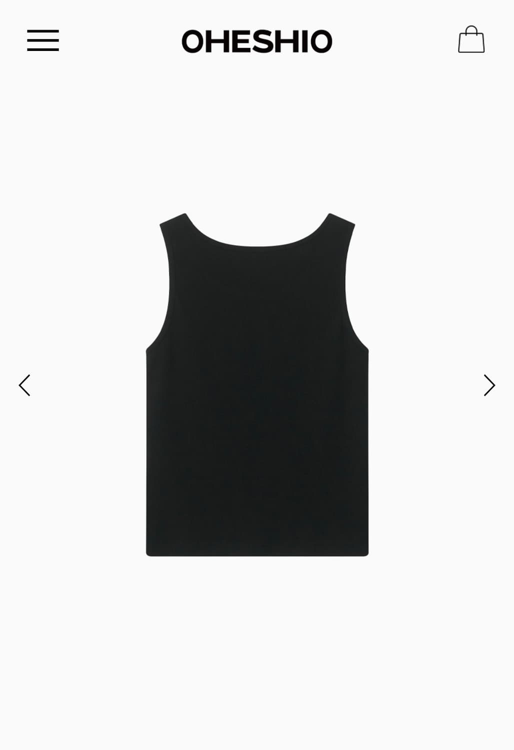 새상품 오헤시오 베이직 유넥 슬리브리스 블랙 상품이미지5