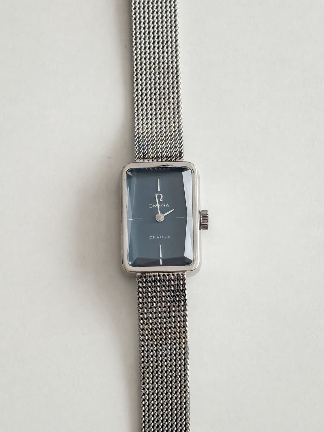 오메가 드빌 블루 다이얼 메쉬 브레이슬릿 시계 상품이미지7