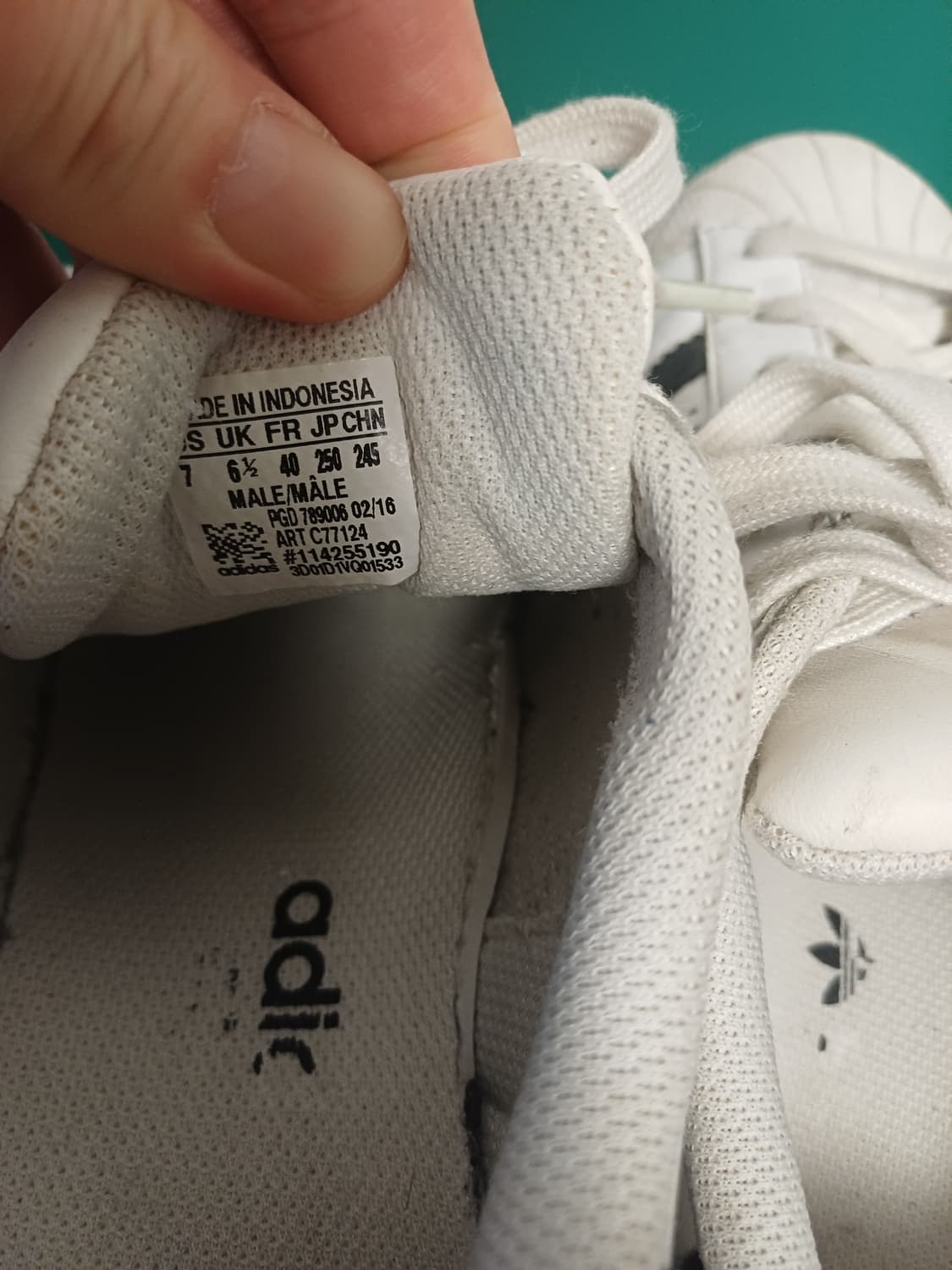 [250] 아디다스 슈퍼스타 파운데이션 흰검금(C77124)  상품이미지8