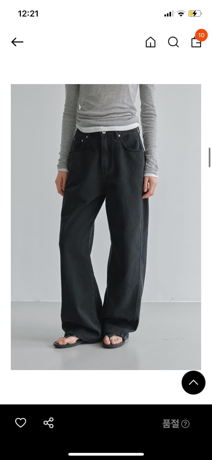 코어드 커브드진 차콜블랙 L사이즈 상품이미지3