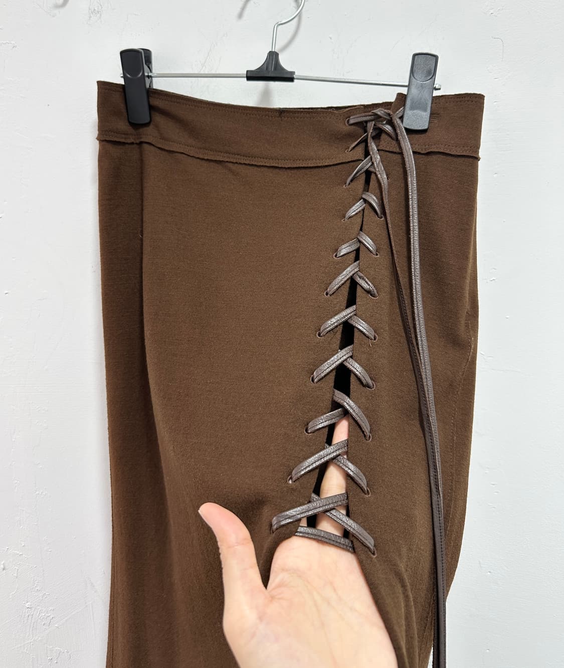 Vintage side leather wrap skirt 상품이미지3