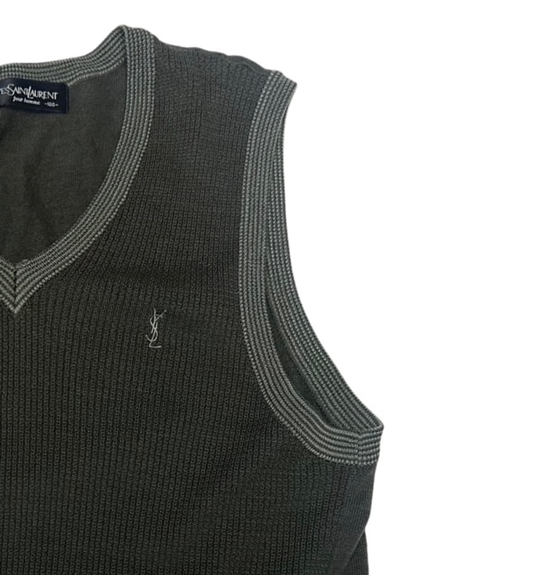 입생로랑 뿌르옴므 울 카키니트베스트 100 상품이미지2