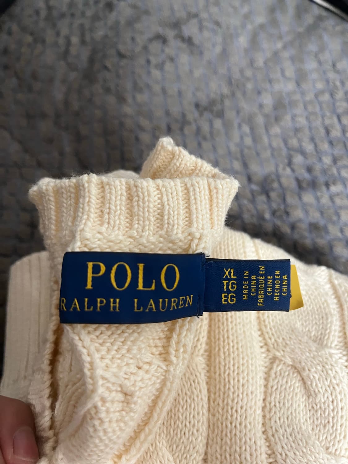 폴로 랄프 로렌 케이블 니트 XL 상품이미지2