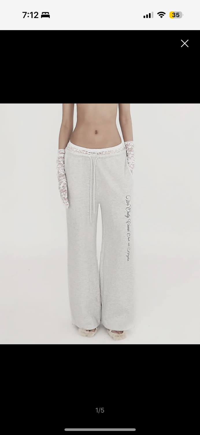 배드블러드 레이스 트림 조거 상품이미지1