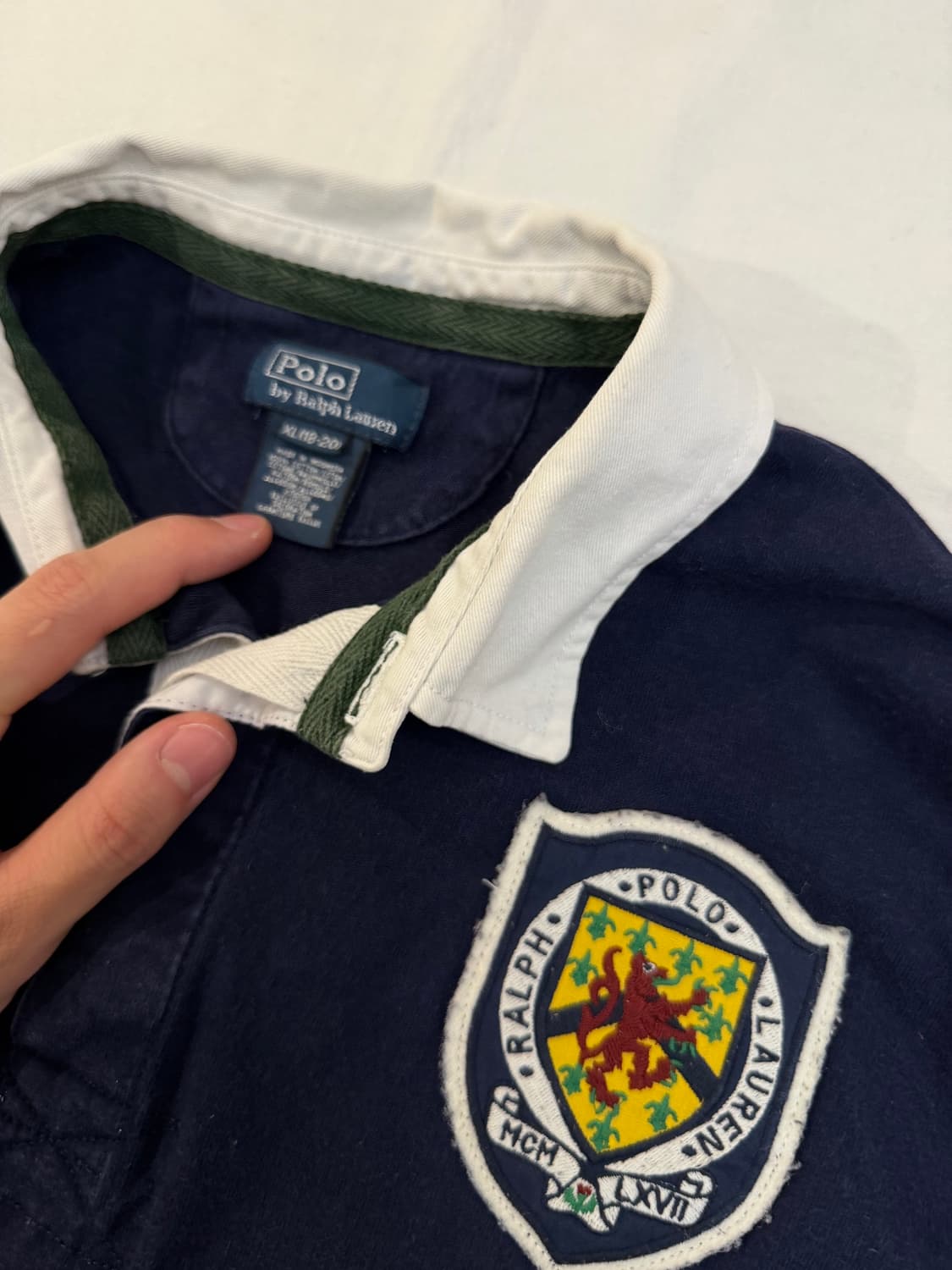 90s 폴로 랄프로렌 방패 치프키프 럭비 롱슬리브 카라티 상품이미지3