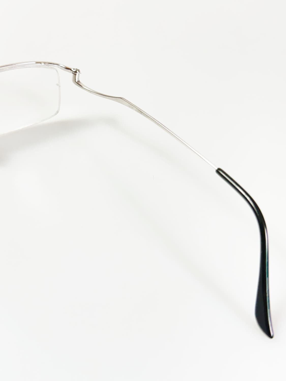 R&B EYEWEAR 실버 메탈 반무테 스퀘어 빈티지 안경 상품이미지6