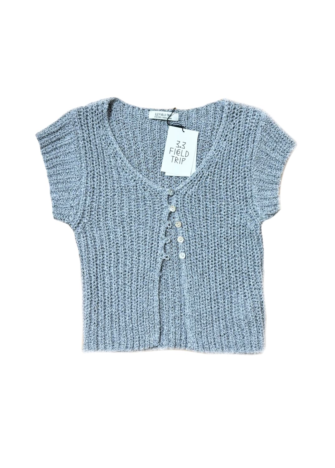 3.3 필드트립 소라색 반팔 가디건 상품이미지1