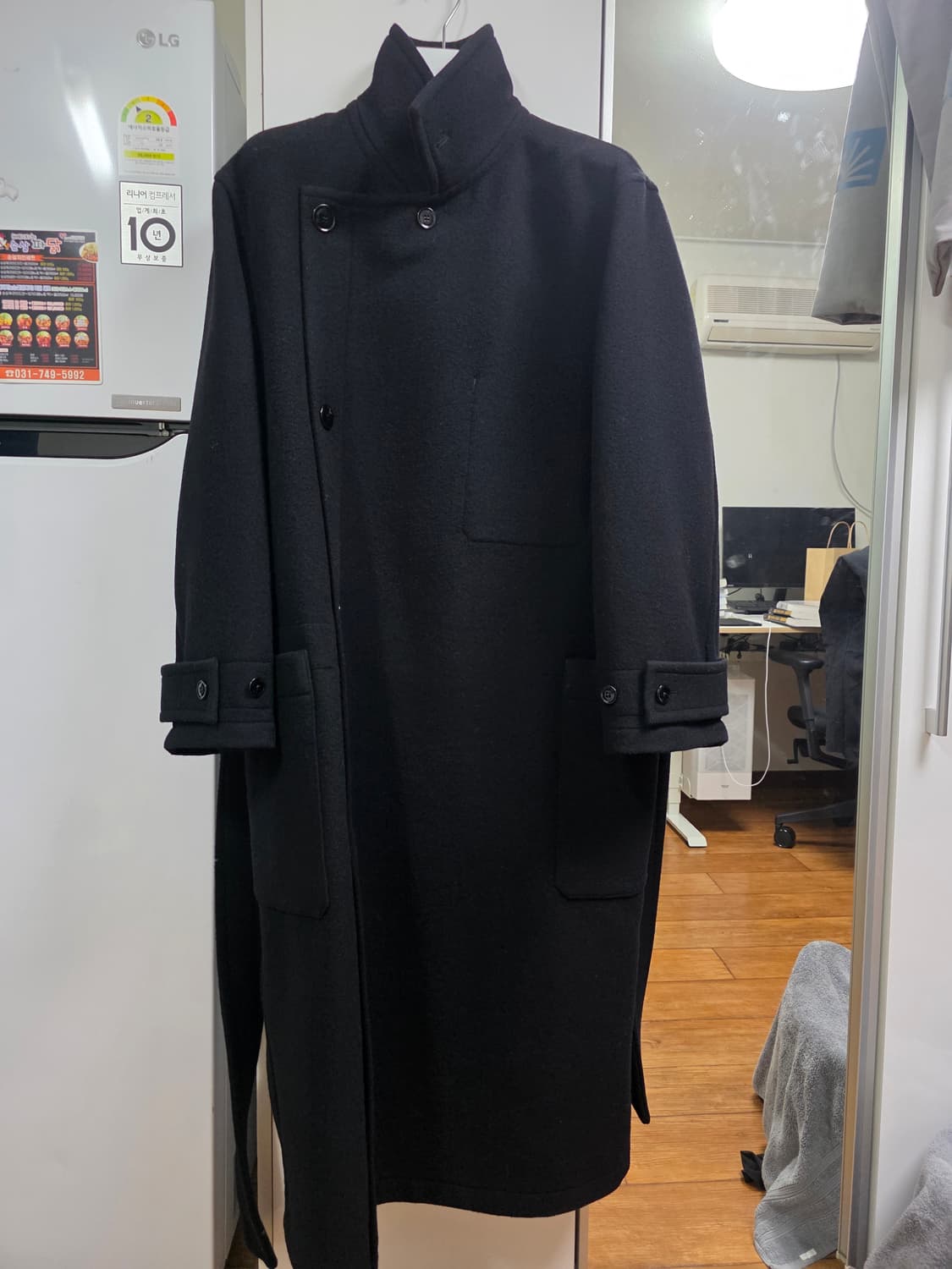 25FW 르메르 랩코트 s 블랙 상품이미지1