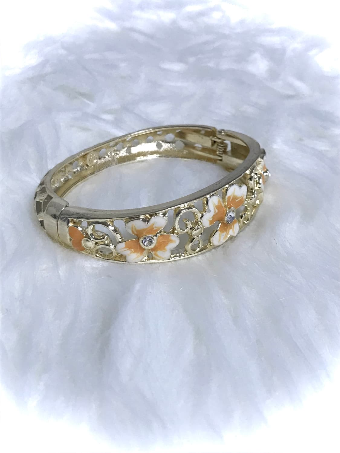 빈티지 페어리 오리엔탈 꽃 뱅글 팔찌 상품이미지2