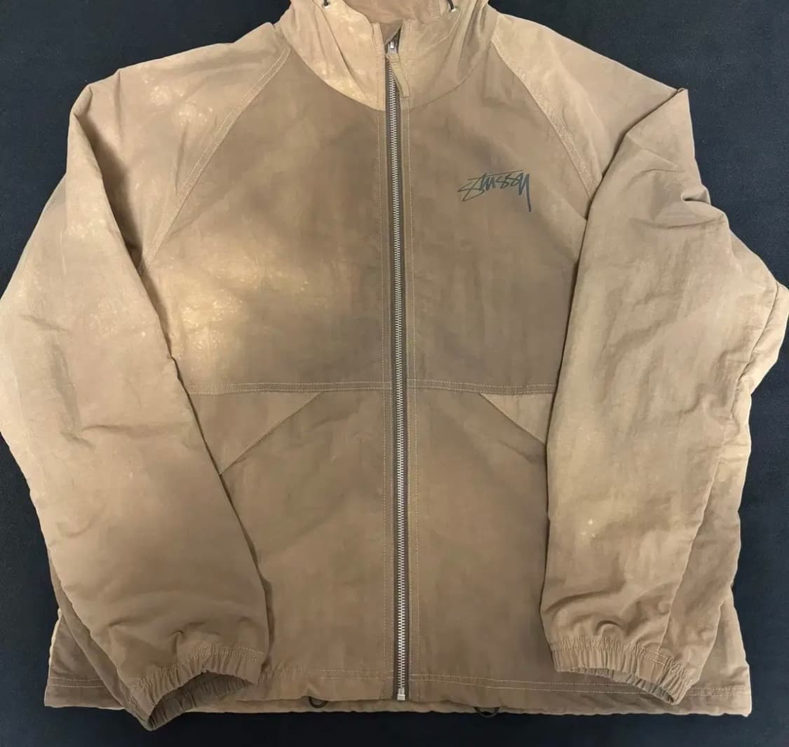 스투시 웨이브 다이 비치 쉘 자켓 브라운 상품이미지3