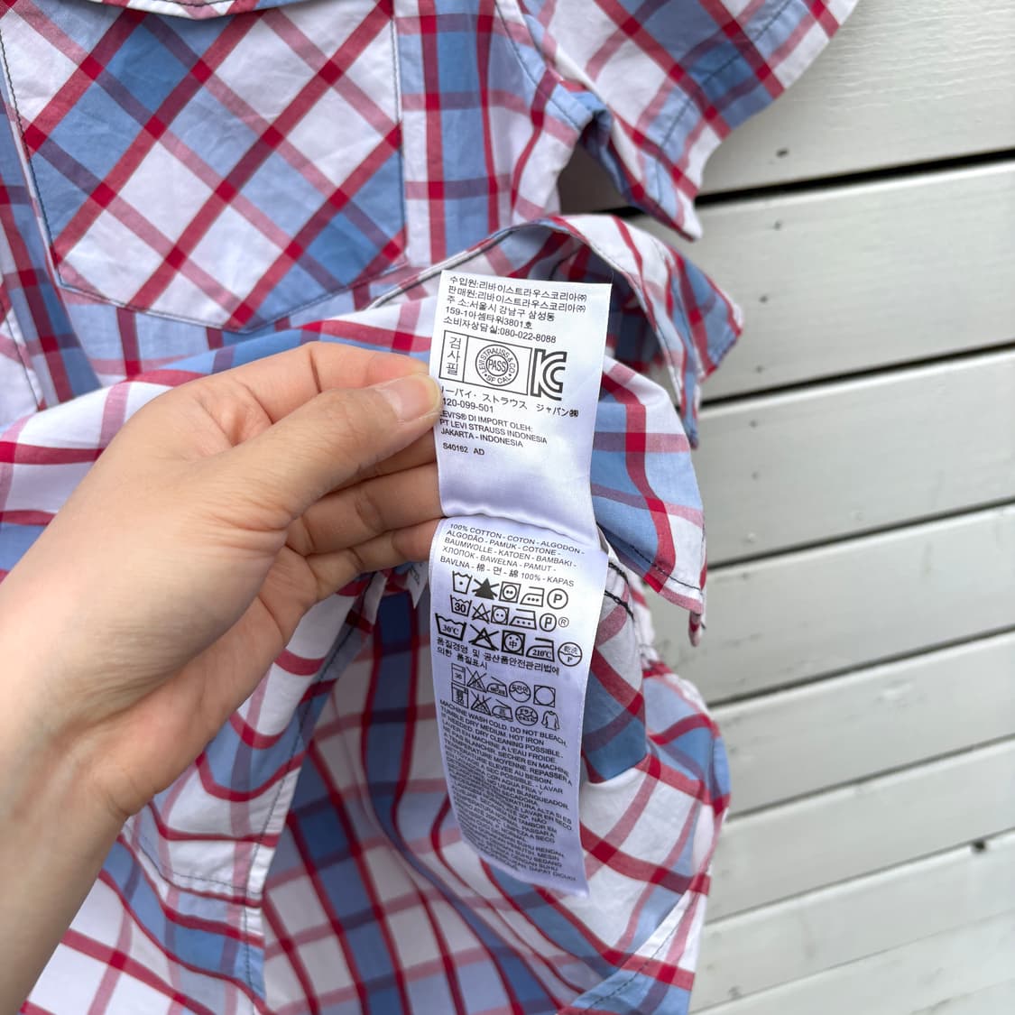 Levi’s 리바이스 체크 반팔 셔츠 상품이미지6