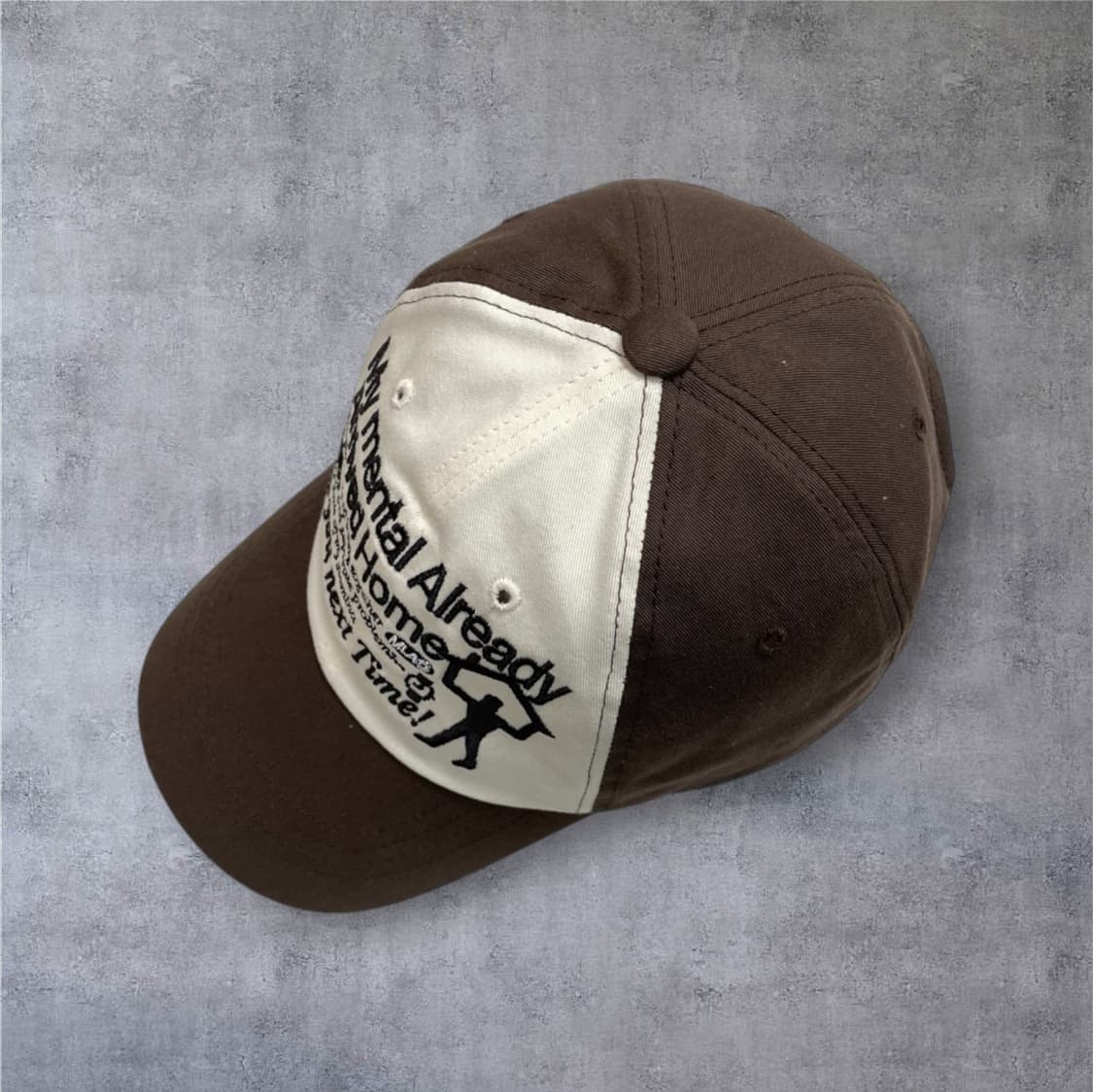 밀로 아카이브 Millo Archive 브라운 투톤 레터링 볼캡 상품이미지3