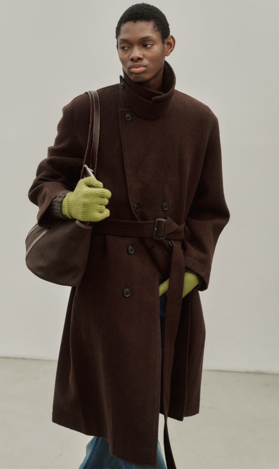 노이어 루즈핏 알파카 부클 트렌치코트 상품이미지1