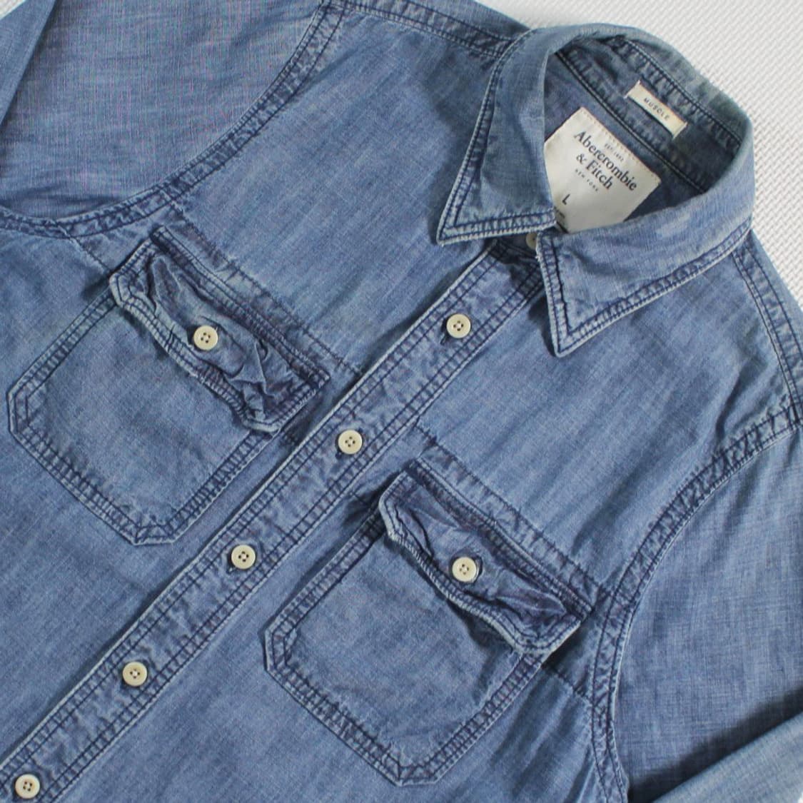 Abercrombie 아베크롬비 데님 셔츠 상품이미지4