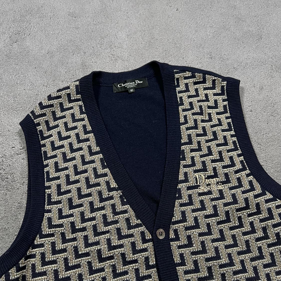 90's Christian Dior 디올 팬턴 니트 베스트 상품이미지2