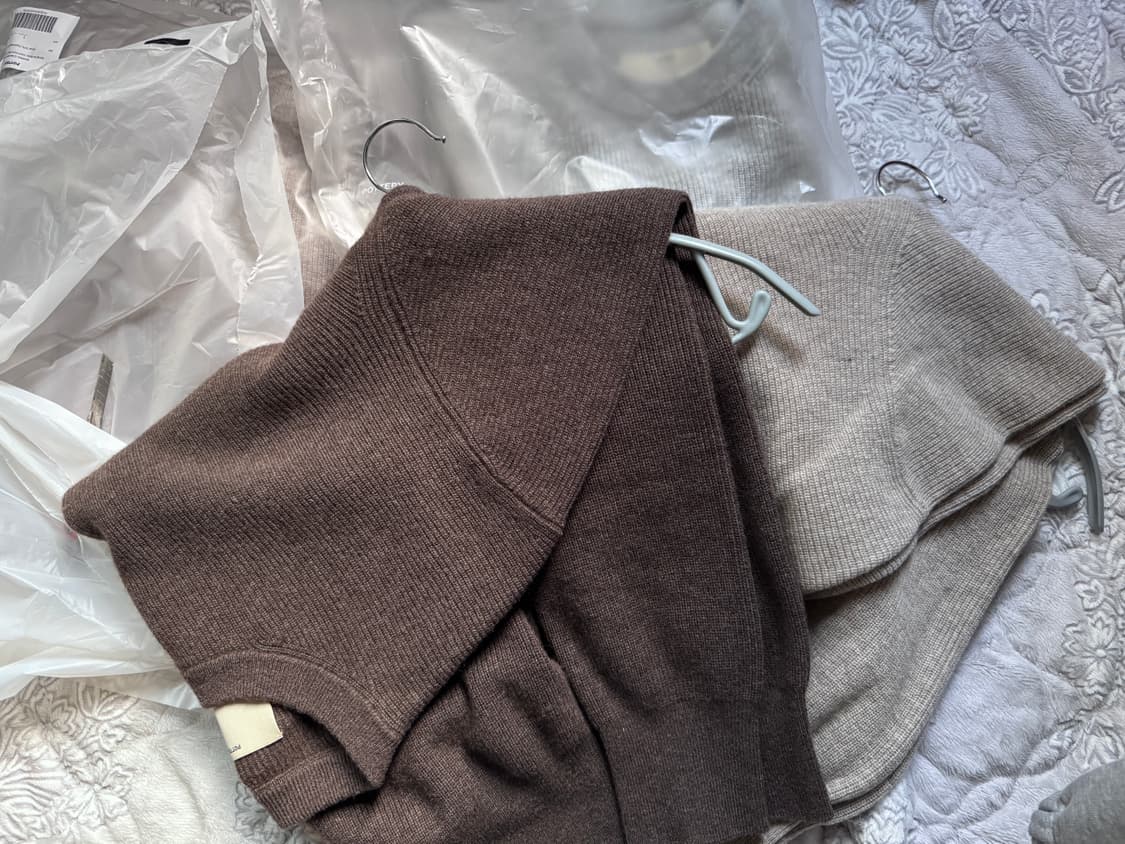 포터리 캐시미어 컴포트 크루넥 니트 3컬러 2사이즈 새상품  상품이미지1