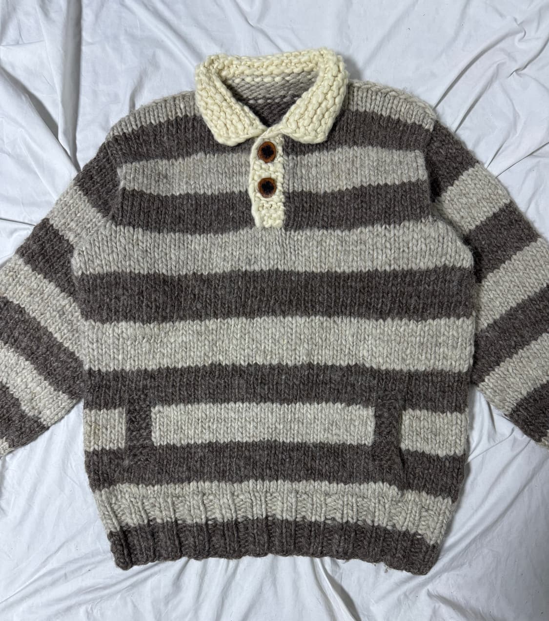 빈티지 캐나다 보더 코위찬 스웨터 헤비울 상품이미지3