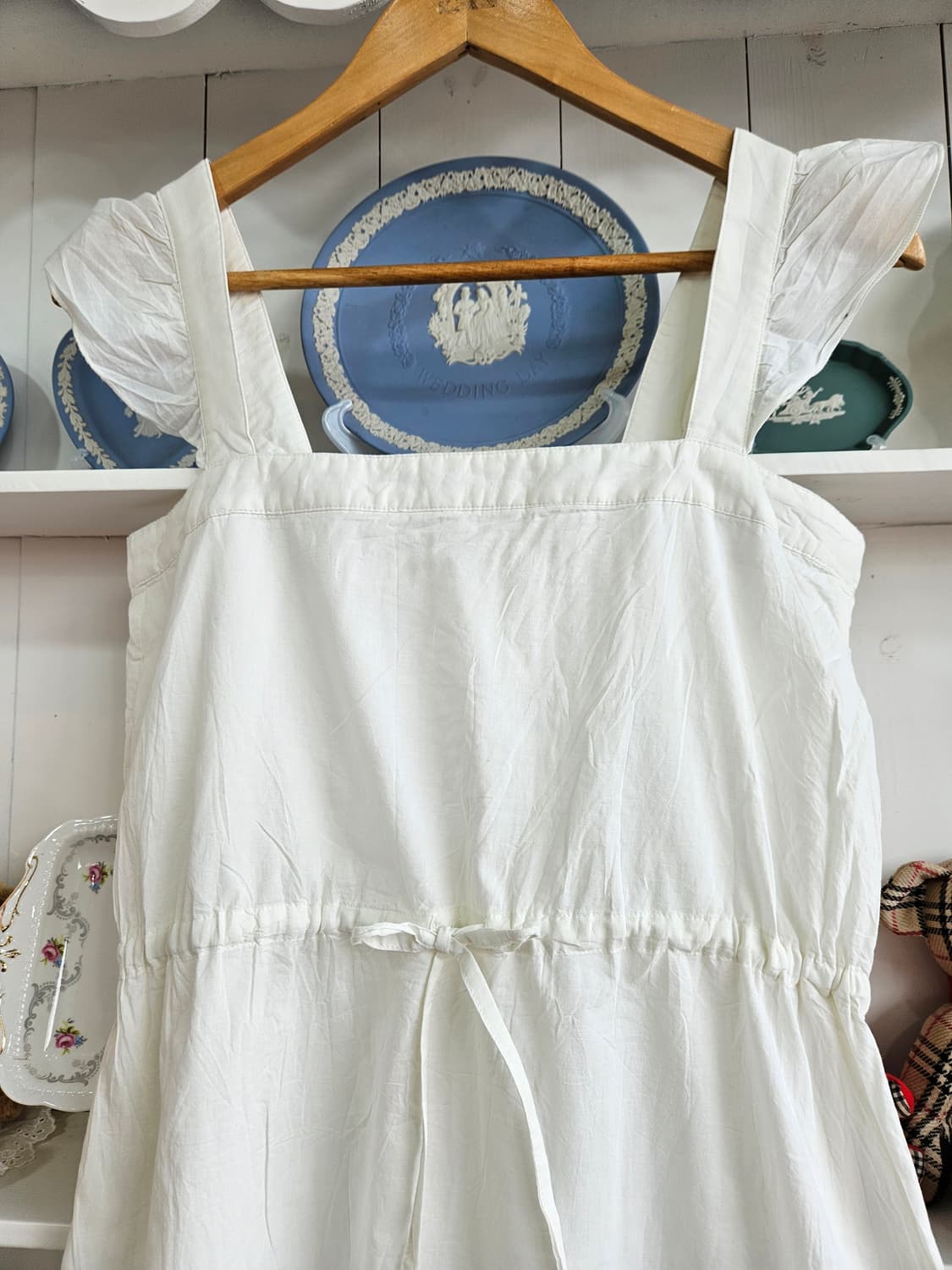 플라워 자수 화이트 원피스 상품이미지3