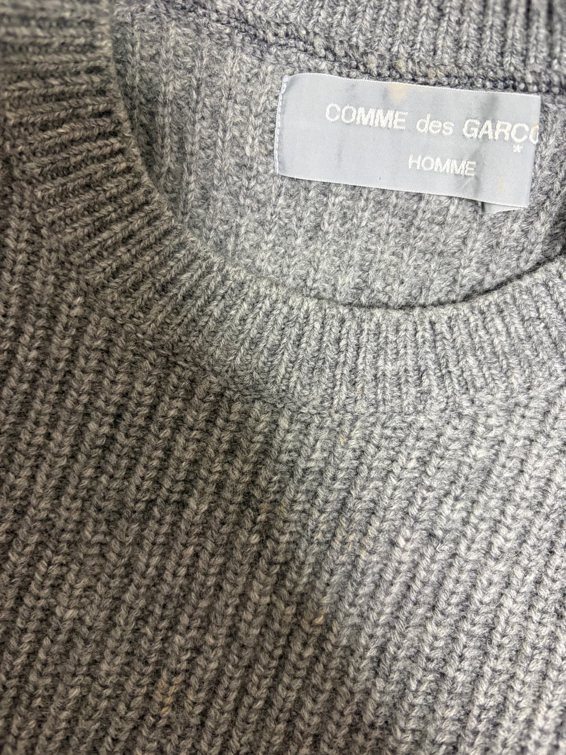 [L] 빈티지 80s 꼼데가르송옴므 니트 그레이 상품이미지3