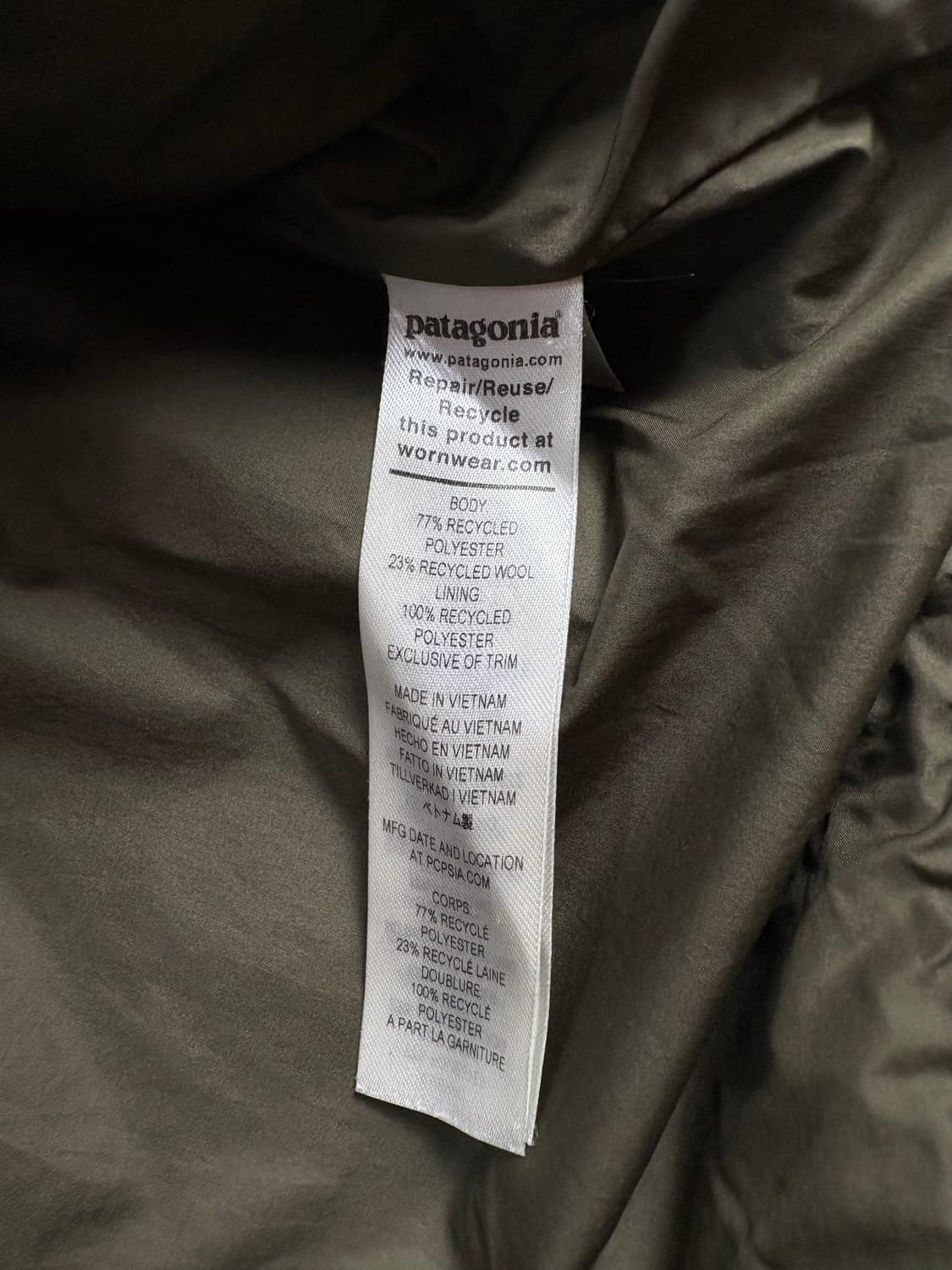 Patagonia 파타고니아 울리스터 플리스 네츄럴 올리브 자켓 M 상품이미지7